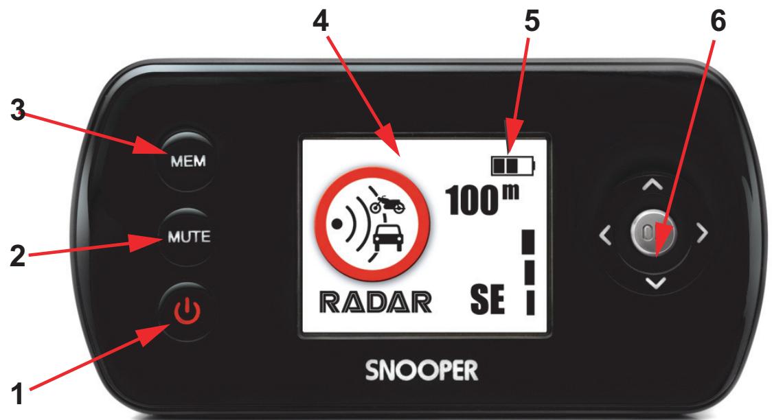 SNOOPER SAPPHIRE N - fonctions - 1