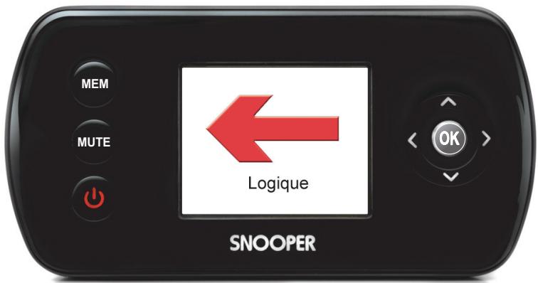 SNOOPER SAPPHIRE N - Pour changer la logique, procédez de manière suivante : - 1