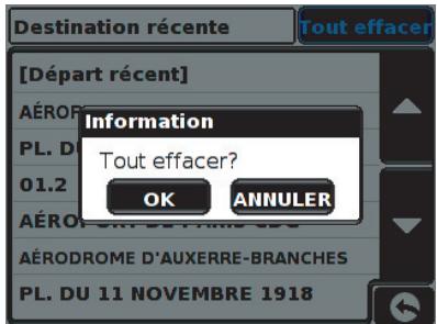 SNOOPER STRABO PLUS - Supprimer toutes les destinations récentes - 2
