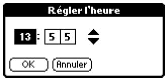 PALM M100 - Pour paramétrer l'heure : - 1