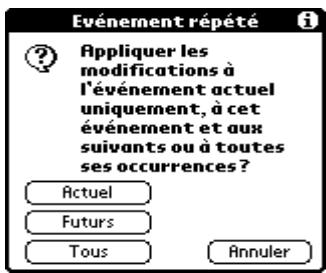 PALM M100 - Pour supprimer un événement récurrent : - 1