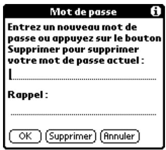 PALM M100 - Pour modifier ou supprimer votre mot de passe - 2