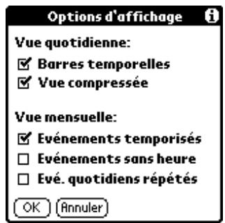 PALM M100 - Options d'affichage - 1