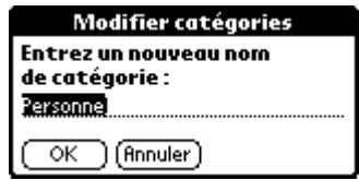 PALM M100 - Pour attribuer un nouveau nom à une catégorie : - 2