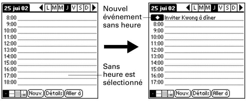 PALM M100 - Pour planifier un événement sans heures : - 2