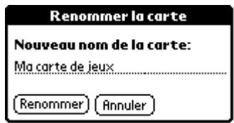 PALM M100 - Attribution d'un nouveau nom à une carte - 1