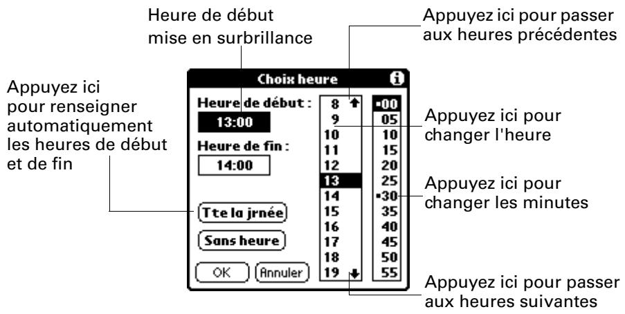 PALM M100 - Pour planifier un événement à la date du jour : - 3