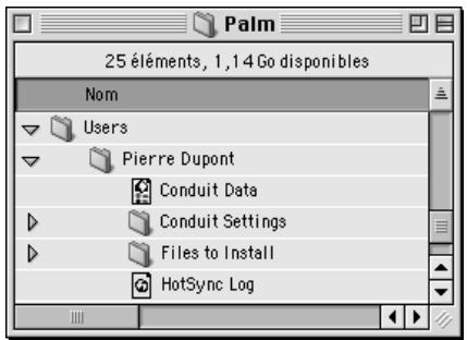 PALM M100 - Exécution d'une première hotSync : - 1