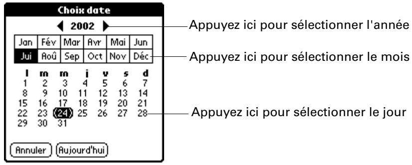 PALM M100 - Pour régler une alarme pour une note : - 2