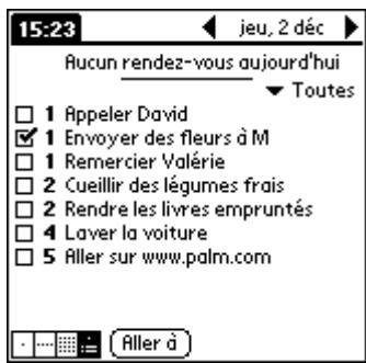 PALM M100 - Pour afficher la vue de l'agenda : - 3