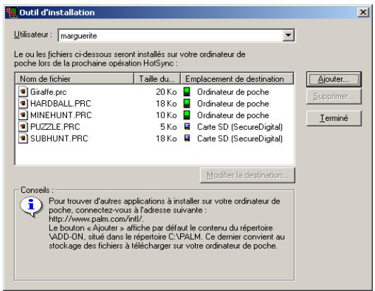 PALM M100 - Installation d'applications supplémentaires - 1