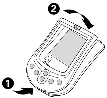 PALM M100 - Pour remettre la façade amovible en place : - 1