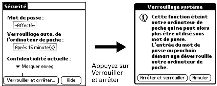 PALM M100 - Verrouillage manuel de l'ordinateur de poche - 1