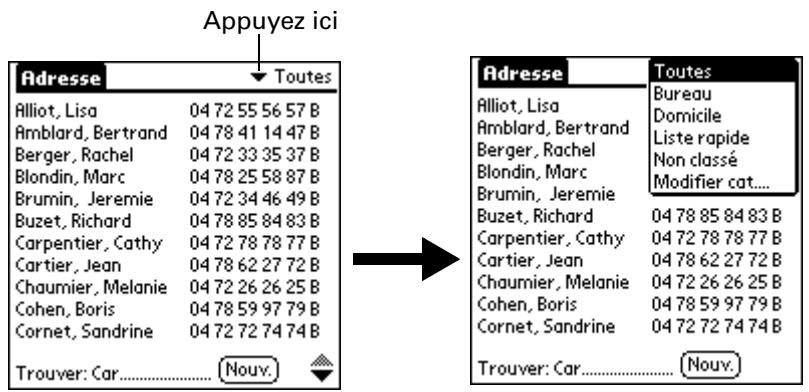 PALM M100 - Pour définir une nouvelle catégorie - 1