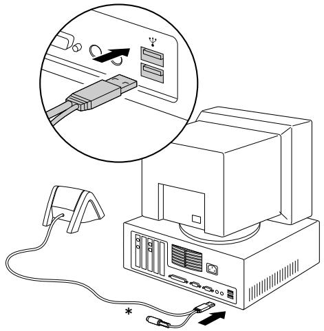 PALM M125 - Connectez la station de synchronisation ou le câble hotSync - 1
