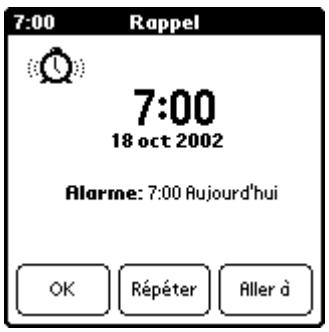 PALM M500 - Pour régler une alarme : - 2
