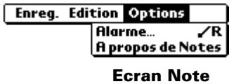 PALM M500 - Menu options - 2