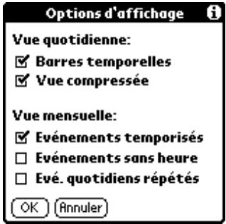 PALM M500 - Options d'affichage - 1