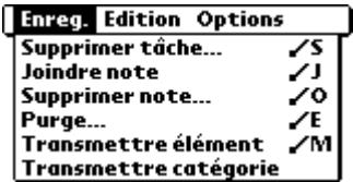PALM M500 - Menu de l'application tâches - 1
