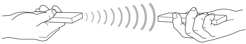 PALM M500 - Pour transmettre par infrarouge un enregistrement, une carte de visite ou une catégorie d'enregistrements : - 1