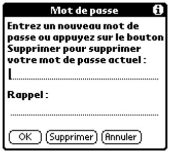 PALM M500 - Pour modifier ou supprimer votre mot de passe - 2