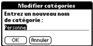 PALM M500 - Pour attribuer un nouveau nom à une catégorie : - 2