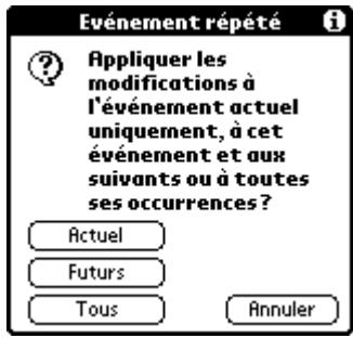 PALM M500 - Pour supprimer un événement récurrent : - 1