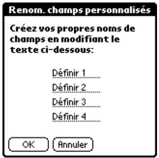 PALM M500 - Renommer champs personnalisés - 1