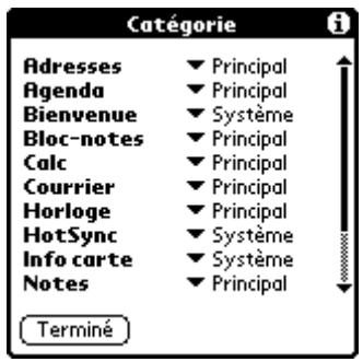 PALM M500 - Pour classer une application : - 1