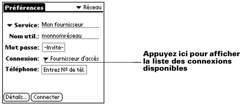 PALM M500 - Choix d'une connexion - 1