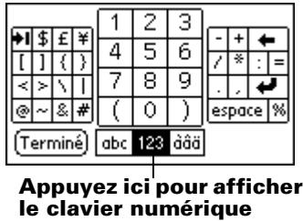 PALM M500 - Clavier logiciel - 3