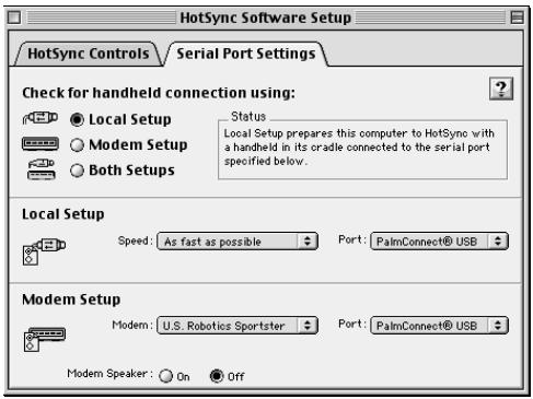 PALM M500 - Pour paramétrer les options hotSync sur un macintosh : - 2
