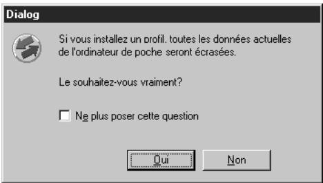 PALM M515 - Pour utiliser un profil lors de la première synchronisation sur un ordinateur windows : - 1