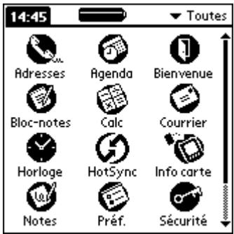 PALM M515 - Pour ouvrir une application sur votre ordinateur de poche : - 1