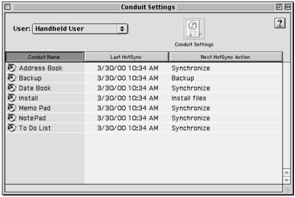 PALM M515 - Pour personnaliser les paramètres de l'application hotSync sur un macintosh : - 1
