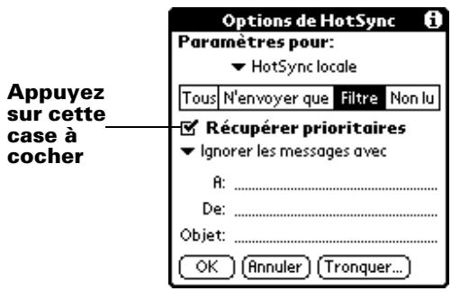 PALM M515 - Pour récapituler les messages urgents : - 1