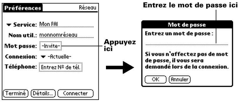PALM M515 - Pour saisir un mot de passe : - 1
