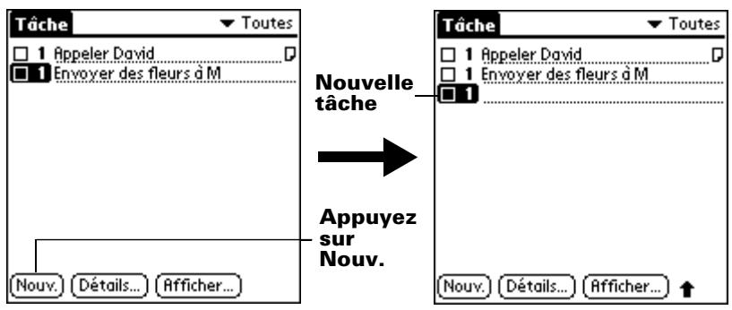 PALM M515 - Pour créer une tâche : - 1