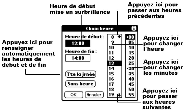PALM M515 - Pour planifier un événement à la date du jour : - 3
