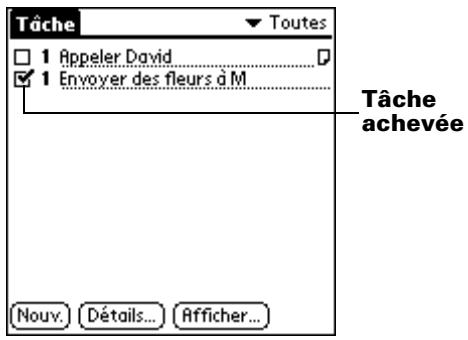 PALM M515 - Pour cocher une tâche : - 1