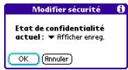 PALM TREO 600 - Choix d'options dans une liste de sélection - 1