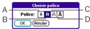 PALM TREO 600 - Modification de la police de l'écran - 1