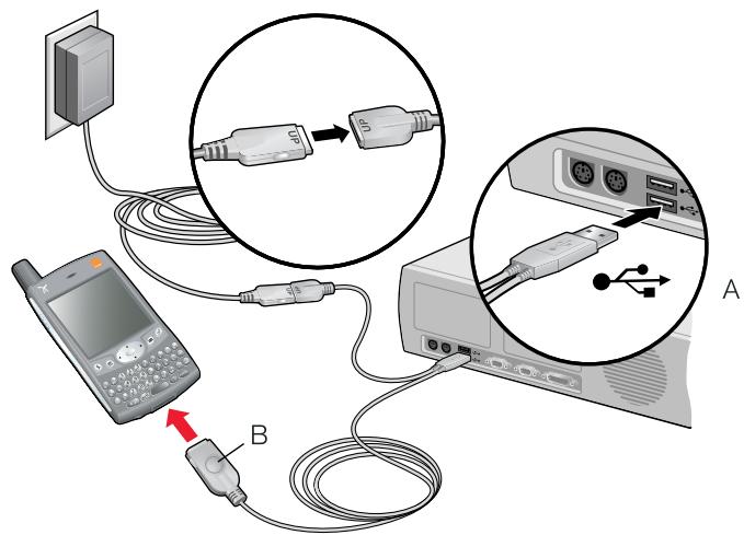 PALM TREO 600 - Connexion de treo à votre ordinateur - 1