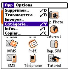 PALM TREO 600 - Réorganisation des applications par catégorie - 1