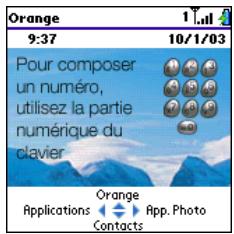 PALM TREO 600 - Accès à l'application téléphone - 1