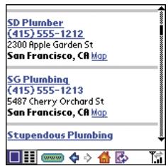 PALM TREO 600 - Composition d'un numéro à l'aide du clavier de numérotation à l'écran - 7