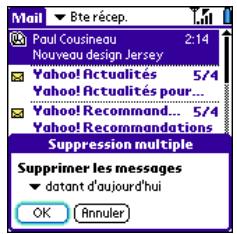 PALM TREO 600 - Suppression de messages par date - 1
