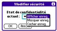 PALM TREO 600 - Choix d'options dans une liste de sélection - 2