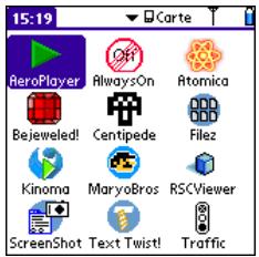 PALM TREO 600 - Lancement d'applications sur une carte d'extension - 1