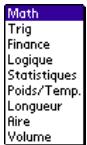 PALM TREO 600 - Sélection de fonctions en mode calculatrice avancée - 3